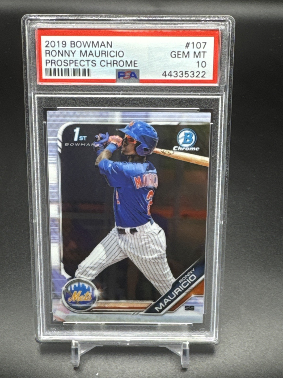 2019 Bowman Chrome Prospects #107 Ronny Mauricio Mets RC Rookie PSA 10 GEM MINT