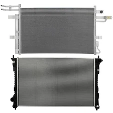 Radiator & Condenser Cooling Kit For Ford Taurus 2013 2014 2015 2016 2017 2018