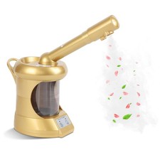 Facial Steamer, Nano Ionic Face Steamer with Extendable Arm for Deep Golden
