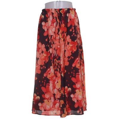Lady G, Rock, Größe: 46, Schwarz/Orange/Mehrfarbig, Polyester, Blumen #Bzb