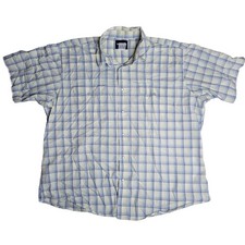 Wrangler Men's Short Sleeve Plaid Pearl Snap Button-Down Shirt XL