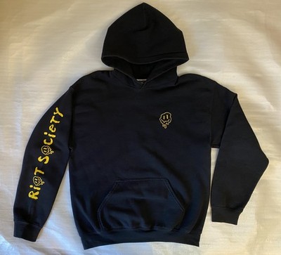 Riot Society Melting Face Hoodie Black Size M Graphic Men's Unisex USA