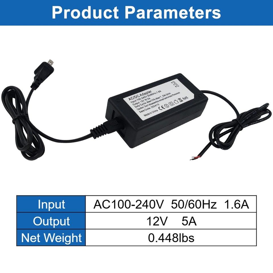 12V 10A 120W Power Supply Adapter - AC To DC Converter With 5.5x2.1mm Jack For LED Strips, CCTV Cameras - View #8