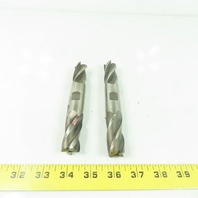 Weldon 7/8'' 4-Flute Spiral Square Double Ended End Mill AA28-6 Lot Of 2