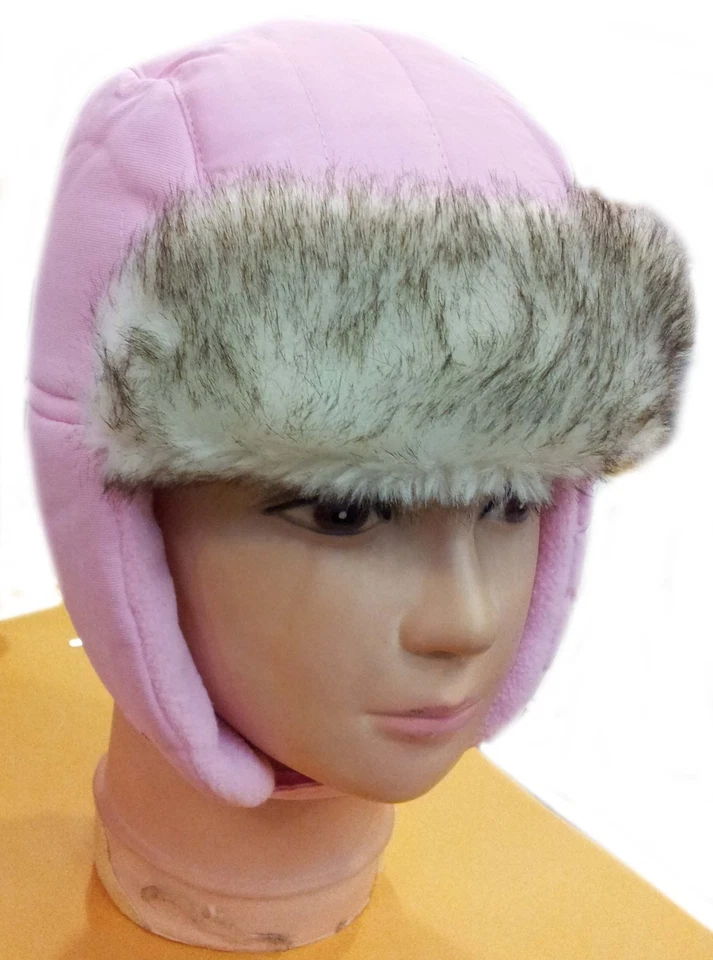 CHAPÉU AVIADOR INVERNO SOLDADO PELE SINTÉTICA CRIANÇA BONÉ DE INVERNO FOFO-À PROVA D'ÁGUA  - Imagem 2 de 4