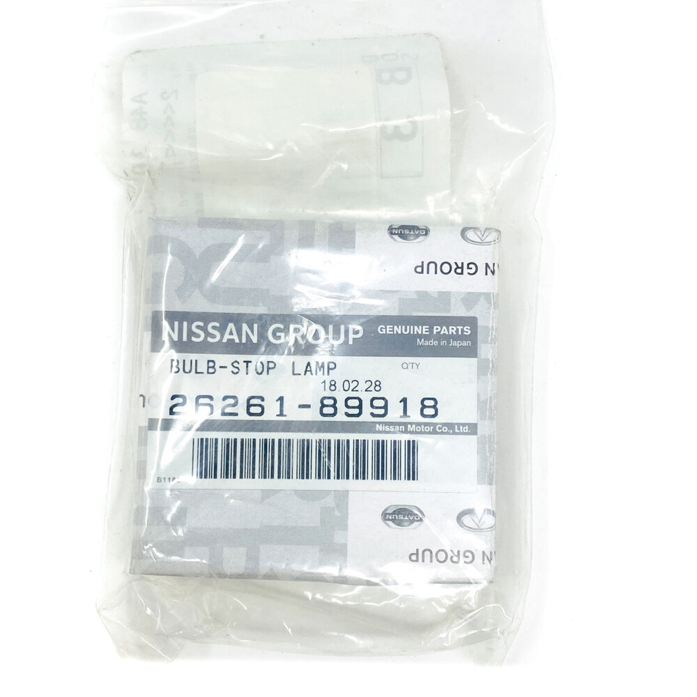 2 pcs Genuine Nissan 26261-89918 Rear Stop Lamp Bulb - Made in 