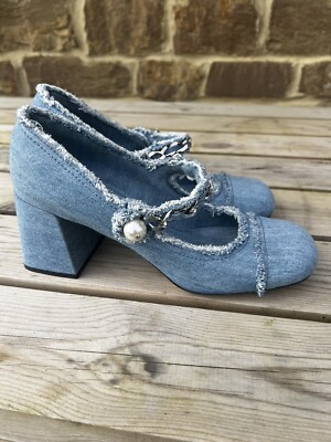 Miu Miu Denim Mary Jane Pumps Size 6 | eBay UK