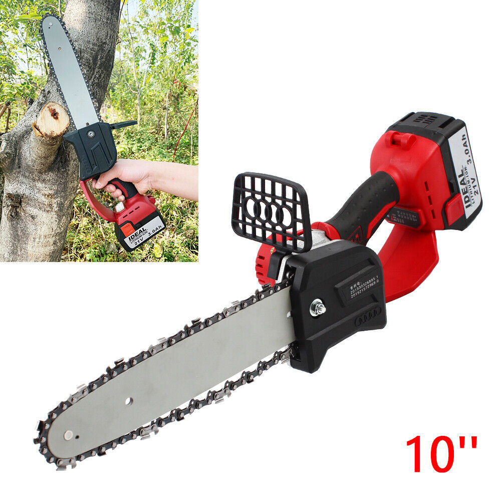 10 inch Electric ChainSaw Cordless Handheld Portable Chain Saw Battery Chainsaw