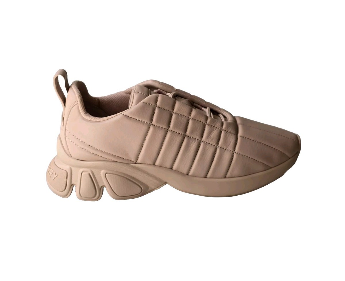Burberry Beige Nova Check Slip-On Sneakers with Black & Pink Accents Check Sneakers in Archive beige - Women | Burberry® Official main image 4