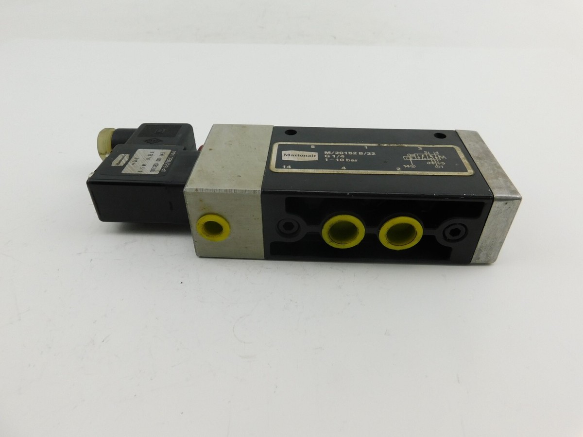 Martonair Magnetventil M/20152B/123 – 2-10 Bar, G 1/4", 24V 5,5W (gebraucht)