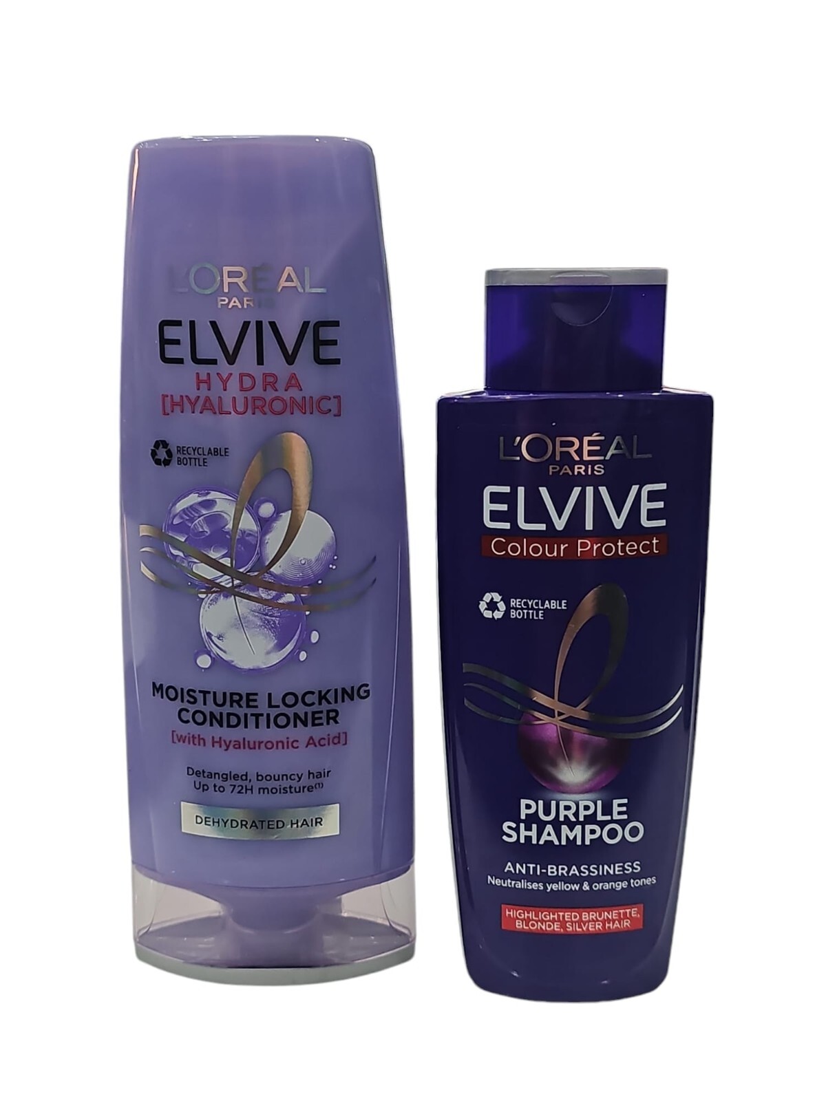 2 verschiedene L'Oreal Elvive Hydra HyaluronicMoisture Locking Conditioner & Shampoo