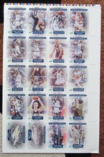 1998 UNIVERSITY OF CONNECTICUT BASKETBALL TEAM SET FIRST UNION UNCUT SHEET 12x19