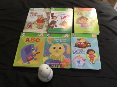 LEAP FROG TAG JUNIOR BOOK LOT OF 6 Dr suess Dora Winnie the pooh ABC with reader