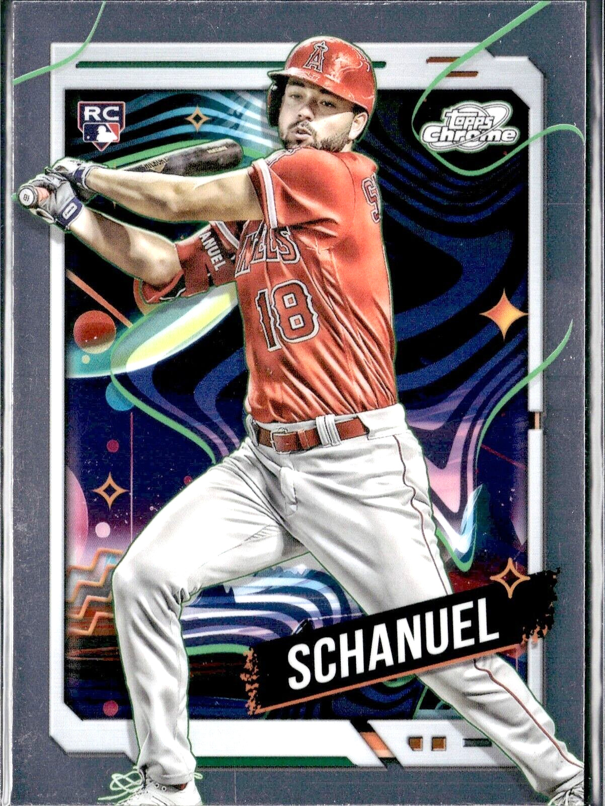 Nolan Schanuel RC 2024 Topps Cosmic Chrome Base 93 - Los Angeles Angels
