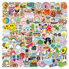 100pcs Waterproof Vinyl Good Vibes Stickers for Luggage, Laptops, Skateboard