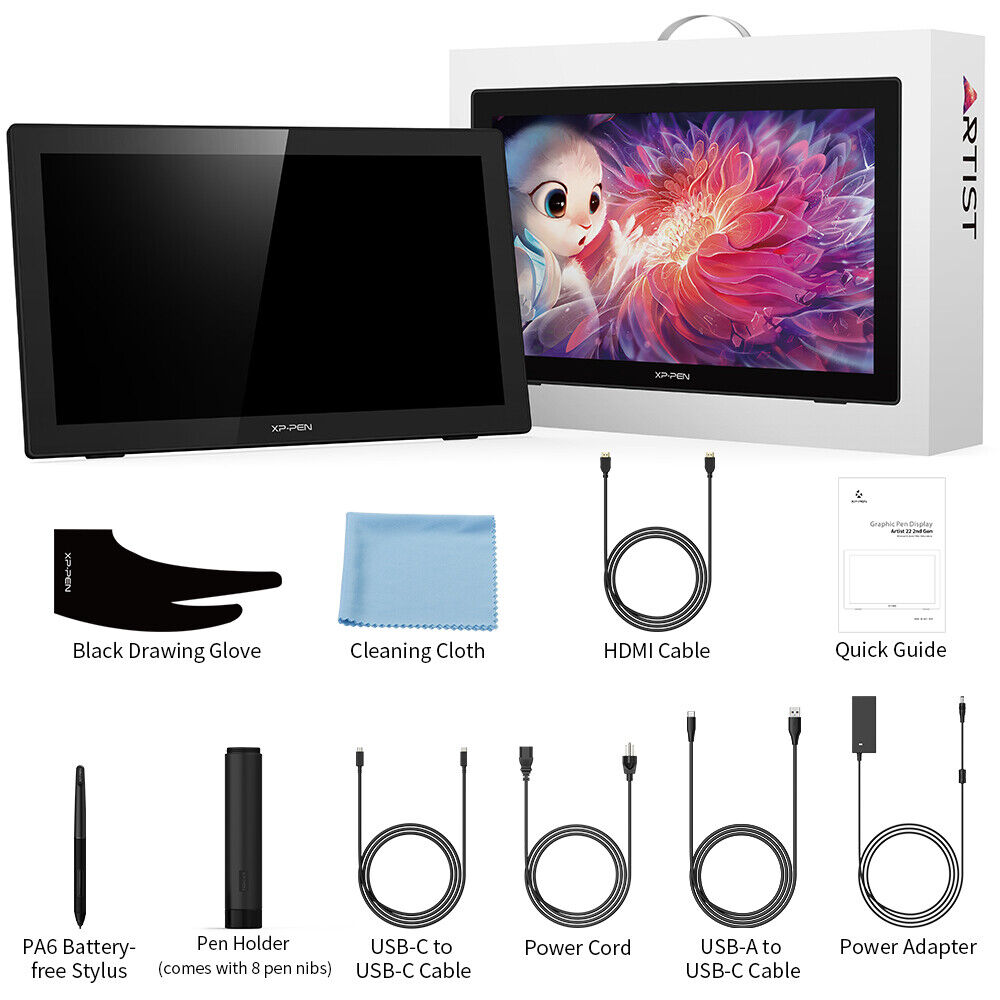 XP-PEN Artist 22 2nd Generation Graphics Drawing Tablet Screen 