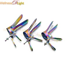 Wdl 3 pcs Vaginal Cusco Speculum S/M/L Multi & Rainbow Color Surgical Instrument