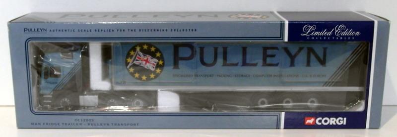 Corgi 1/50 Scale Diecast CC12005 - MAN Fridge Trailer - Pulleyn Transport