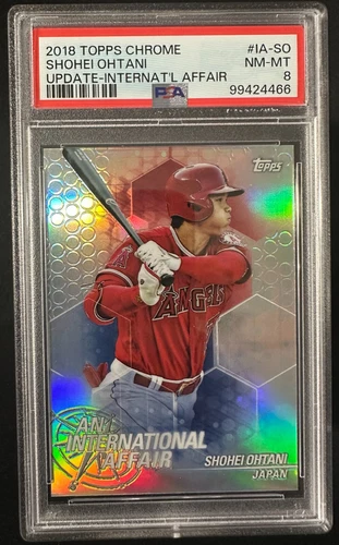 2018 Topps Chrome Update #IA-SO Shohei Ohtani - INTERNATIONAL AFFAIR - PSA 8