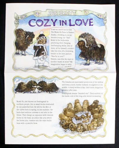 COZY IN LOVE - SIGNED - by Jan Brett with Sketch + Jan's Cozy Pamphlet! - Imagen 4 de 7