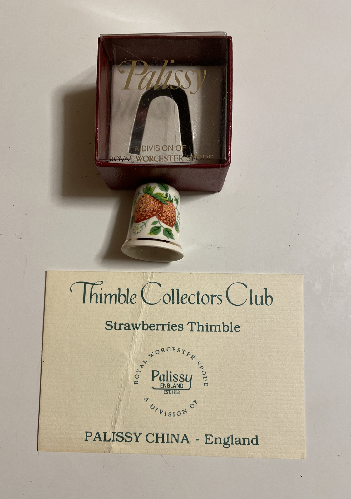 Lot of 7 Thimble Collectors Club China Thimbles with Boxes and