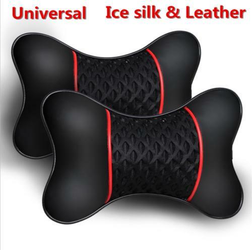 Universal Breathable Car Pillow Black Headrest Neck Cushion Seat Accessories 2x