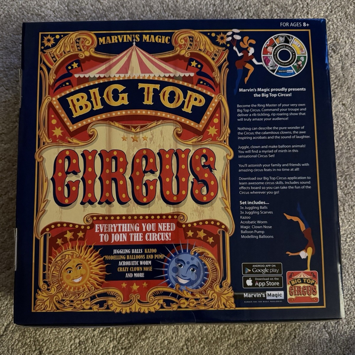 Marvins Magic Big Top Circus Set Fun Clown Activities New Kids Xmas Toy  Gift 8+ | eBay UK
