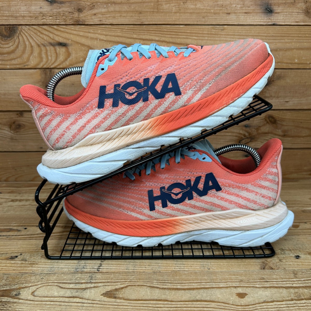 Hoka One One Trainers Womens Size UK Mach Orange Road