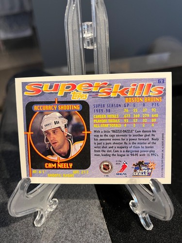 Cam Neely 1995-96 Topps Super Skills #63 - Boston Bruins - Imagen 2 de 2