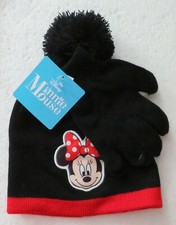 Girl's Minnie Mouse Hat Glove Set One Size