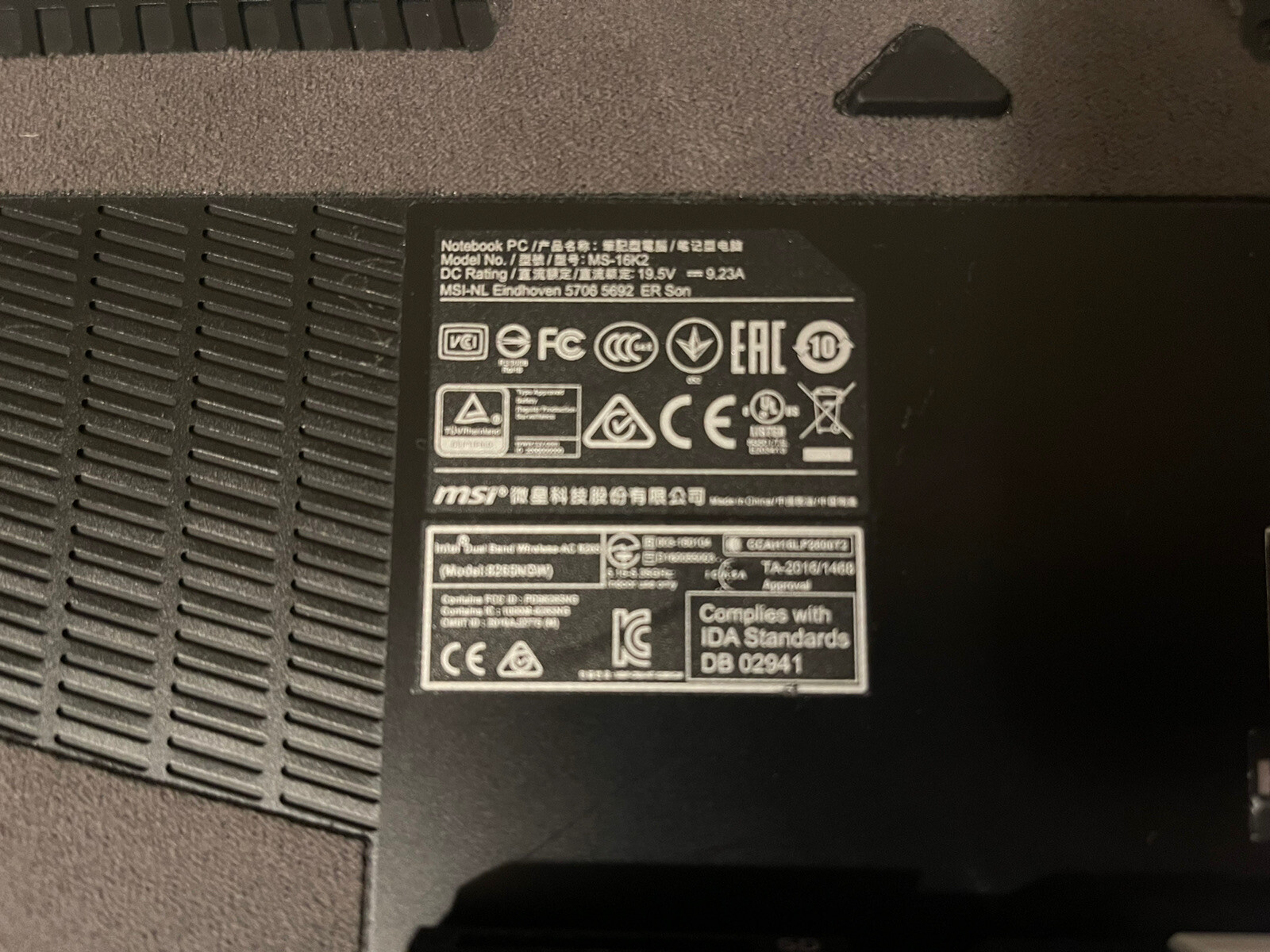 MSI MS-16K2 Laptop for parts only | eBay