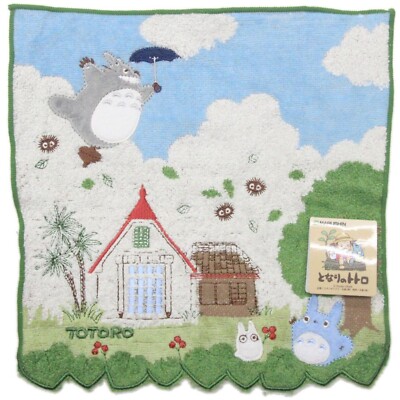 My Neighbor Totoro Hand Towel (Walk in the Sky ) W25×H25cm Studio Ghibli New