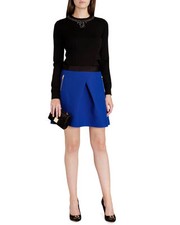 NWT Ted Baker Tillah Zip Pocket Skater Skirt Blue 248- US 2, 6, 10, 12