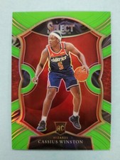 2021 Panini Select Cassius Winston Neon Green Prizm #96 Card /75