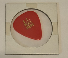 ERIC CLAPTON GUITAR PICK WORLD TOUR E.C. WAS HERE AND THERE 90s CONCERT PLECTRUM