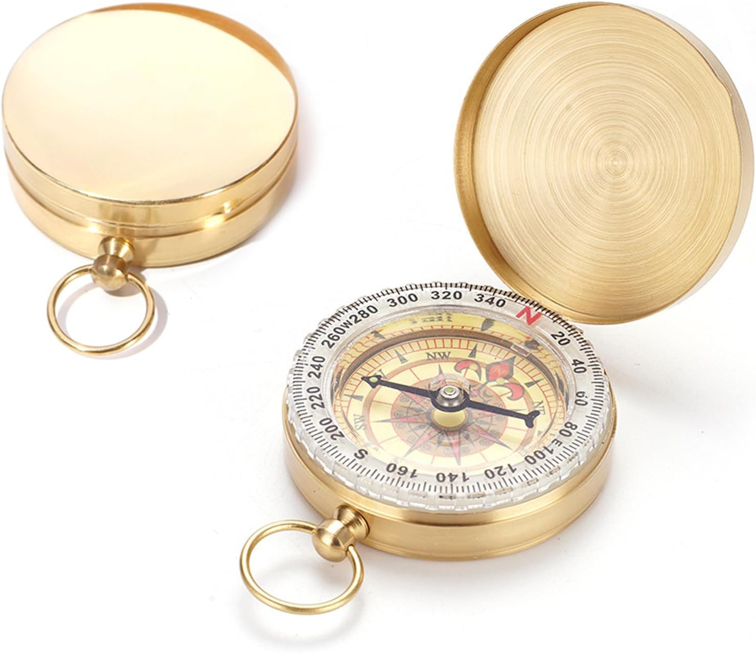 Kompass,Kompass Kinder,Kompass Outdoor,Compass,Messing Klappenkompass,Beleuchtun