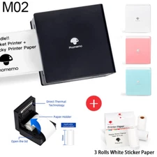 Phomemo M02 Printer Tragbarer Wireless Thermal Bluetooth Sticker Maker Paper Lot