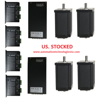 US Shipped 4 Axis CNC Kit 1805oz.in Nema 34 Stepper Motor & KL-8060E Driver