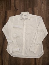 Ben Silver Charleston Men's 17-37 White Cotton Button Down Dress Shirt