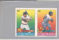 1989 Topps Stickerback Promo Panel Bobby Bonilla/Rickey Henderson/Tettleton RARE