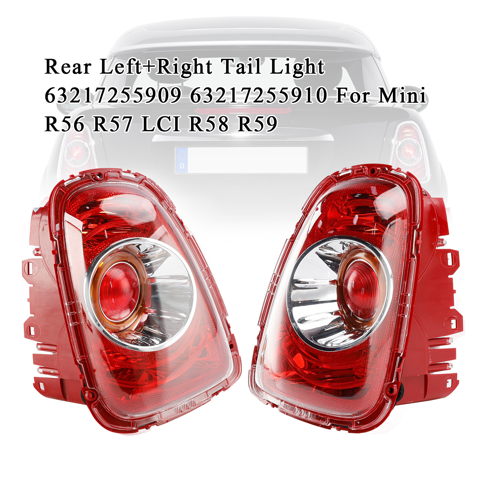 Rear L+R Tail Light 63217255909 63217255910 For Mini R56 R57 LCI R58 R59 F4 F8