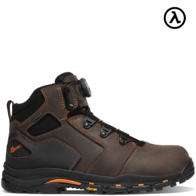 DANNER  VICIOUS BOA MEN'S 4.5'' BROWN/ORANGE COMPOSITE TOE (NMT) WORK BOOTS 13800