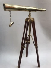 Working Telescope Stand Natural Wooden 18" Tripod US Navy Stylish Handmade Gift