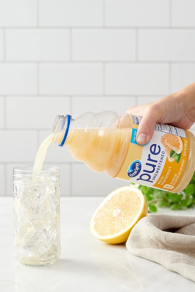 Spray, 32 Oz Bottles Unsweetened 100% Pure White Grapefruit Juice Pk