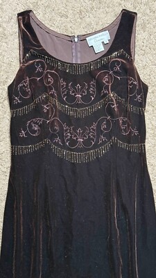 Adrianna Papell Occasions Brown Velvet Dress Size 8 | eBay