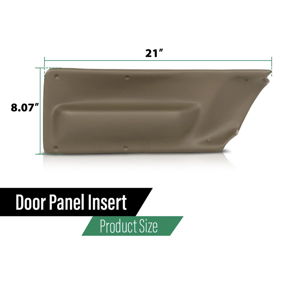 2pcs Door Panel Insert Brown Fit For 2003-2010 Volkswagen New Beetle Convertible Foto 3 de 4