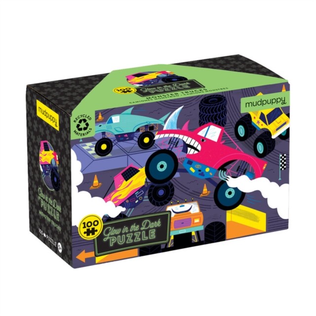 Monster Trucks 100 Piece Glow in the Dark Puzzle by Mudpuppy (Jigsaw)