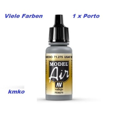 Vallejo Model Air MA275 71.275 USAF Medium Gray FS1736270 17ml