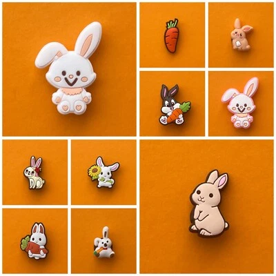 Schuhstecker/Shoe Charms/Pin TIERE/HASEN/KAROTTE/HASE/RABBIT/KANINCHEN
