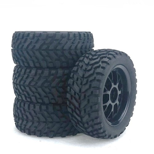 4 *75mm Gummi Rallye Auto Felge & Reifen Sechskant Für HSP HPI 1:10 RC Rennwagen